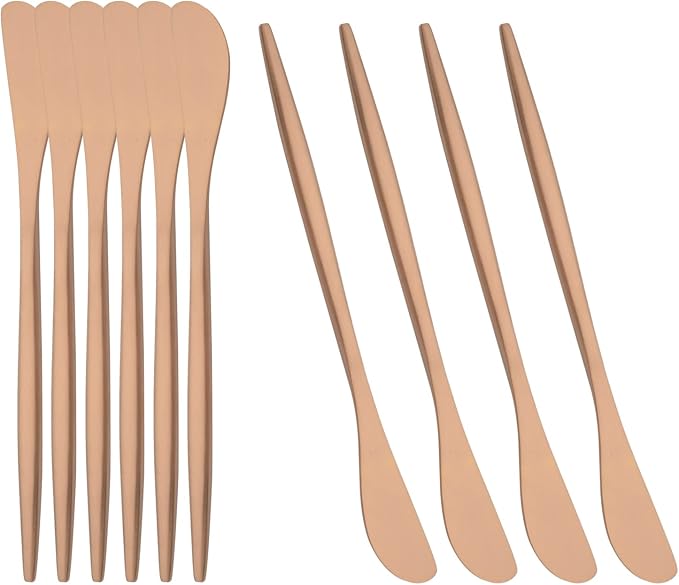 10 Pack Rose Gold Cheese Spreader Knife, Uniturcky Stainless Steel Butter by Uniturcky