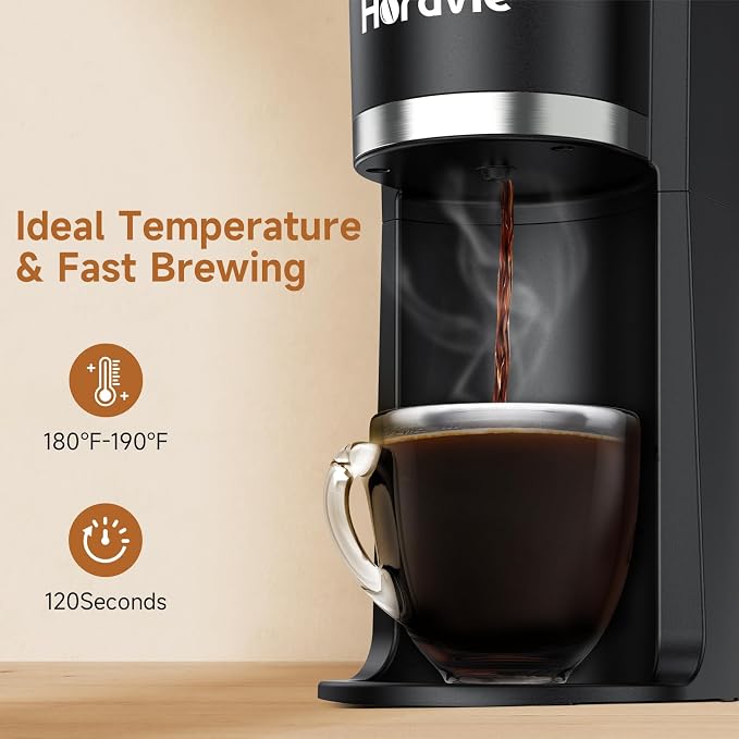 Small Single Serve Coffee Maker, One Cup Coffee Machine - Image 5