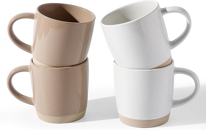 famiware Coffee Mugs for 4, 13 oz Mug Set, Dringking Cup by Famiware