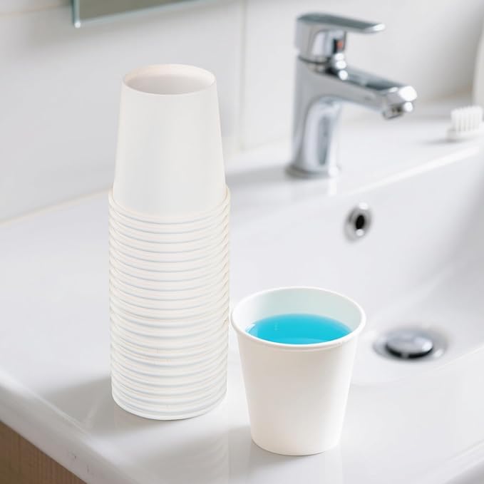 5oz Disposable Paper Cups, 100 Pack Bathroom Mouthwash Cups | Food-grade - Image 6