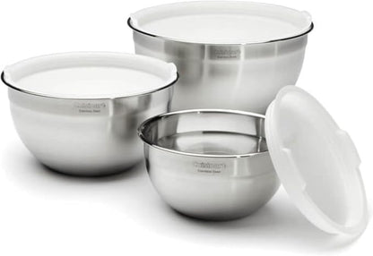 Cuisinart Mixing Bowl Set, Nesting Bowls, Stainless Steel, 3-Piece | 1.5 by Cuisinart