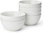 Sweese Ceramic Bowls Set of 6, 18 Oz Texture Ribbed Bowls, Wide Rim Stackable by Sweese