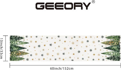 Christmas Table Runner 13x60 Inch, Xmas Tees Snowflakes Holiday Decorative - Image 7