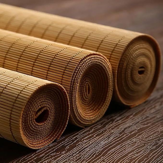 Asian Style Bamboo Table Runner, Ancient Chinese Paintings Zen Table Mat - Image 3