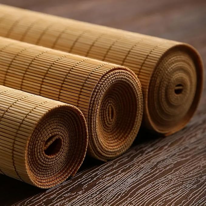 Asian Style Bamboo Table Runner, Ancient Chinese Paintings Zen Table Mat - Image 3