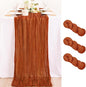3 Pack Cheesecloth Terracotta Table Runner 10ft Rustic Gauze Decor | by MLMC