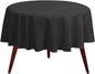 Gee Di Moda Round Tablecloth - 70 Inch Black Round Table Cloth for 24 to 48 Inch Round Tables - Heavy Duty Washable Fabric - for Buffet Table, Holiday Party, Dinner, Wedding & Baby Shower