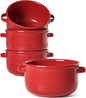 LE TAUCI Soup Bowls with Handles - 28 oz Lead-Free Ceramic French Onion Crocks by LETAUCI