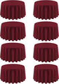 8 Pack Round Tablecloth 90 Inch Burgundy Tablecloth for Valentine’s Day Round Tables, Washable Polyester Table Cloth Stain and Wrinkle Resistant Decorative Table Cover for Wedding Party Dining Banquet