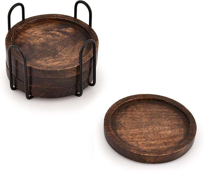 Mango Wood Coasters for Drinks - Image 3