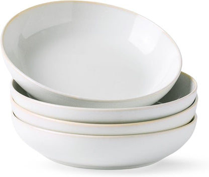 AmorArc 8.5'' Large Pasta Bowls, 36oz Stoneware Pasta Serving Bowls Set of 4 by AmorArc
