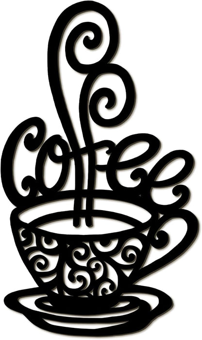 Oubasa Metal Coffee Cup Wall Decor, Minimalist Cafe Themed by OubasaMakeYourHomeAmazing