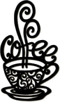 Oubasa Metal Coffee Cup Wall Decor, Minimalist Cafe Themed by OubasaMakeYourHomeAmazing
