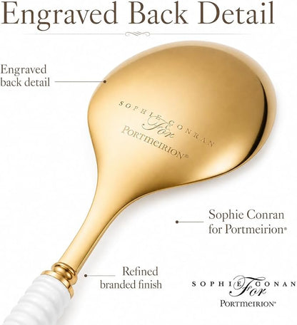 Portmeirion Sophie Conran Gold Salad Server Set | 2-Piece Flatware Serving - Image 6