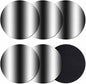 Ombre Black Coasters Set of 6, Modern Minimalist Geometric Gradient Color by PIEPLE