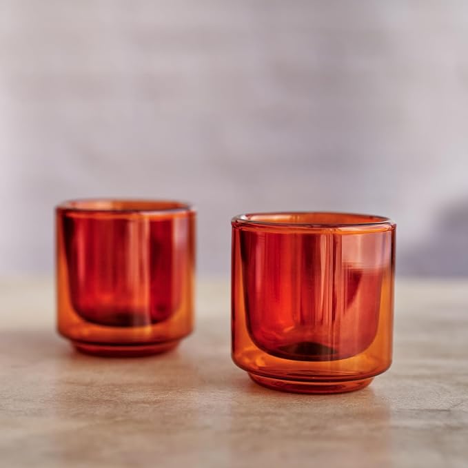 Terra Kaffe Sienna Picco 3 oz Double-Walled Espresso Glasses – Borosilicate - Image 3