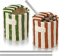 2 Pack Ceramic Coffee Mug with Sip Hole Espresso Cup 10oz with Straws Retro by Ferrochef