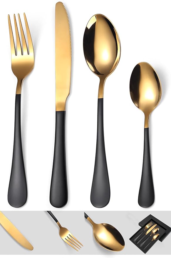 Black & Gold Silverware Set - Image 6