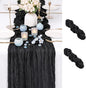 2 Pack Black Cheesecloth Table Runner 17x108 Inch Boho Rustic Semi Sheer Gauze by Unknown