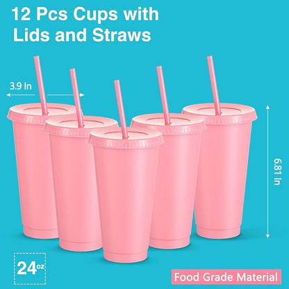 Amyhill 12 Pcs Reusable Plastic Cup - Image 2