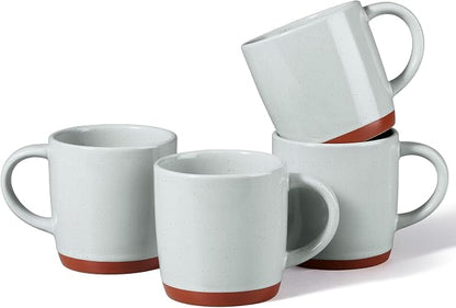 E-far Ceramic Coffee Mug Set of 4, 12oz Stoneware Coffee Cup by E-far