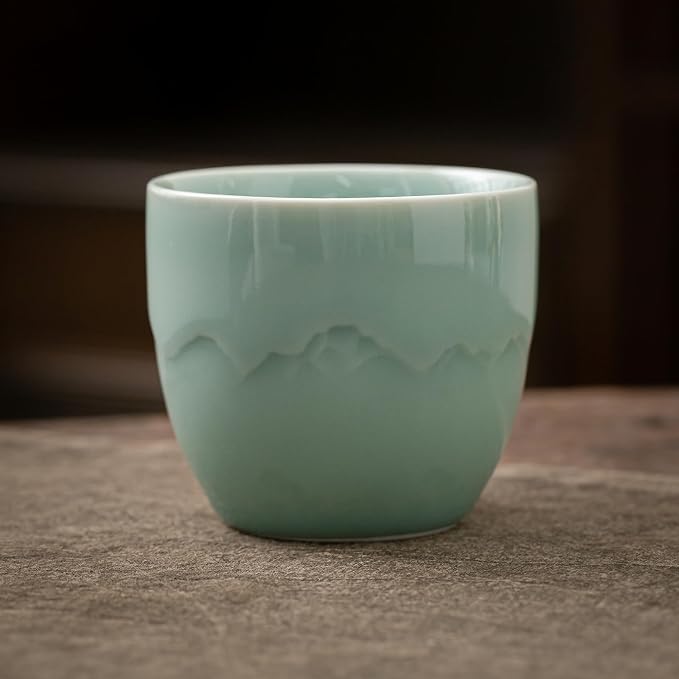 TEANAGOO Ceramic Japanese Tea Cups Set of 4pcs, 5.4oz/160ml Elegant Ceramic - Image 6