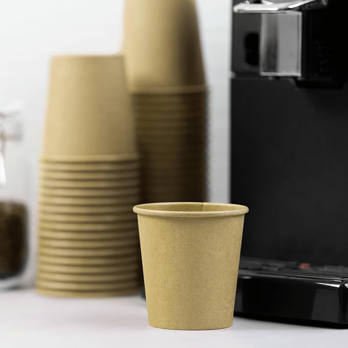 Karat 10 oz Coffee Cups, Disposable Paper Hot Cups Kraft, 1000ct | C-K510K - Image 7
