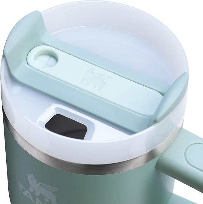 STANLEY Quencher H2.0 Flow State Tumbler, 20 oz, Seafoam | Handle and Straw | - Image 2