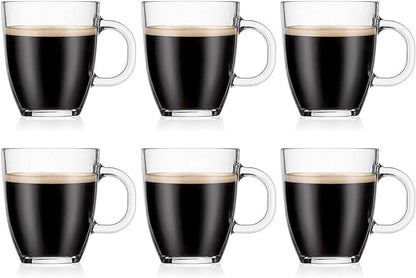 Bodum 12oz Bistro Coffee Mug Single-Wall Tempered Glass, 6 Pack by Bodum