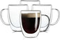 Aurzen 4 Pack Double Walled Glass Coffee Mugs by Aurzen