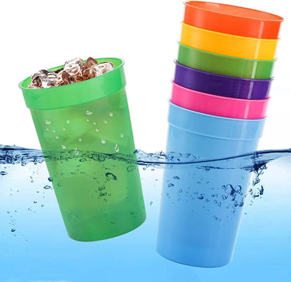 Fasmov 30 Pack 16 oz. Plastic Cups Plastic Tumblers Blank Reusable Drink - Image 3