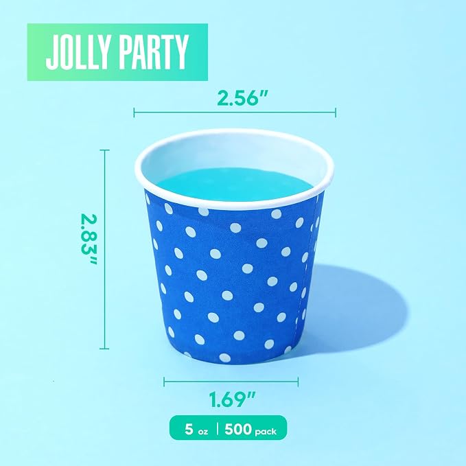 500 Pack 5oz Paper Cups, Small Mouthwash Cups, Cold Beverage Drinking Cup - Image 2