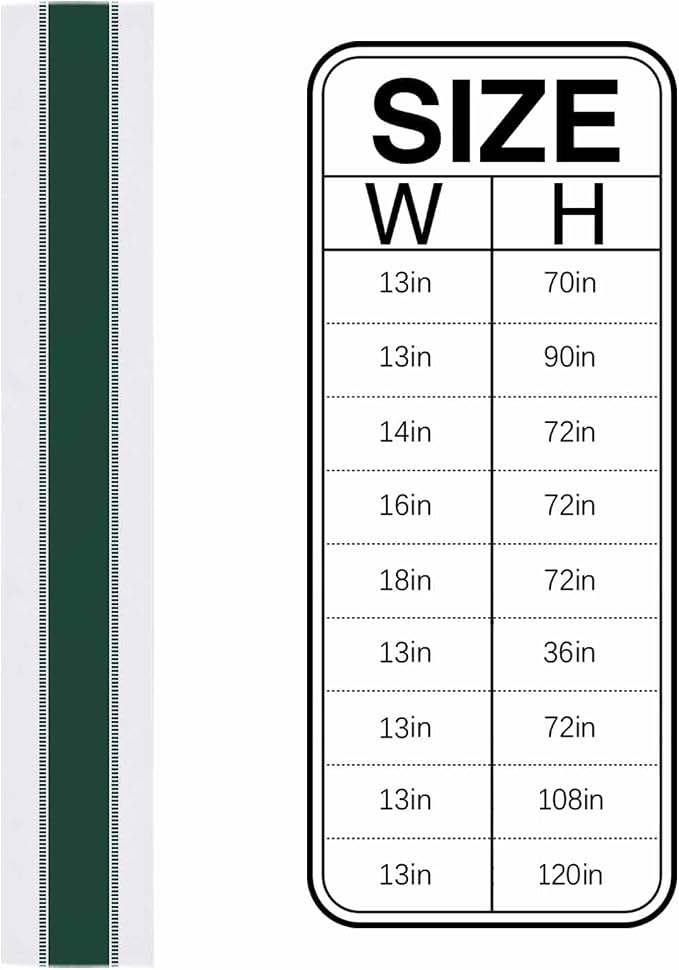 72 inches Long Green and White Table Runners, Modern Stripes Table Runner - Image 6