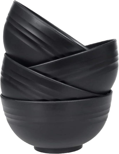 Unbreakable Wheat Straw Cereal Bowls Set of 4, 24 OZ Microwave and Dishwasher by Unknown