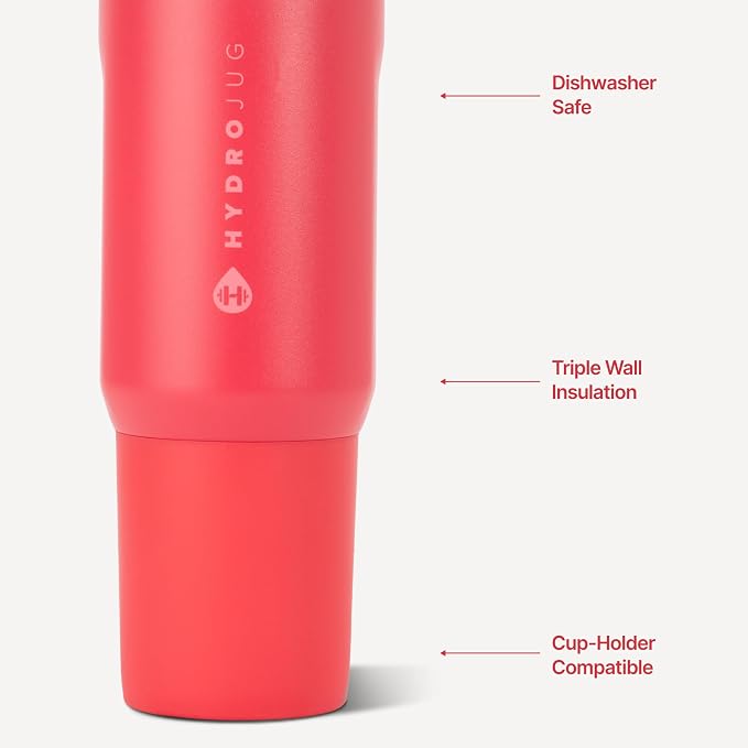 HydroJug Sport 20 oz Insulated Stainless Steel Water Bottle, Fruit Punch - Image 3