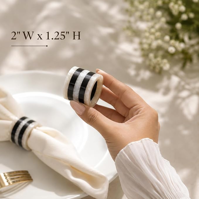 Epoxy Resin Napkin Rings, rust-resistant, lightweight, everyday dining - Image 4