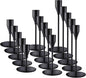 Black Taper Candle Holders for Wedding Table Centerpiece,Tall Taper Candlestick Holders Bulk Set of 15,Metal Candle Stick Holder Decor for Table or Mantel Centerpiece, Dinning, Party Home Decor