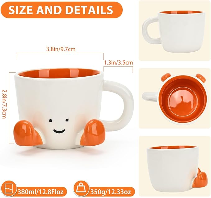 Coffee Mugs, Cute funny Mug For Women, 12.8oz/380ml Unique Ceramic Coffee Tea - Image 2