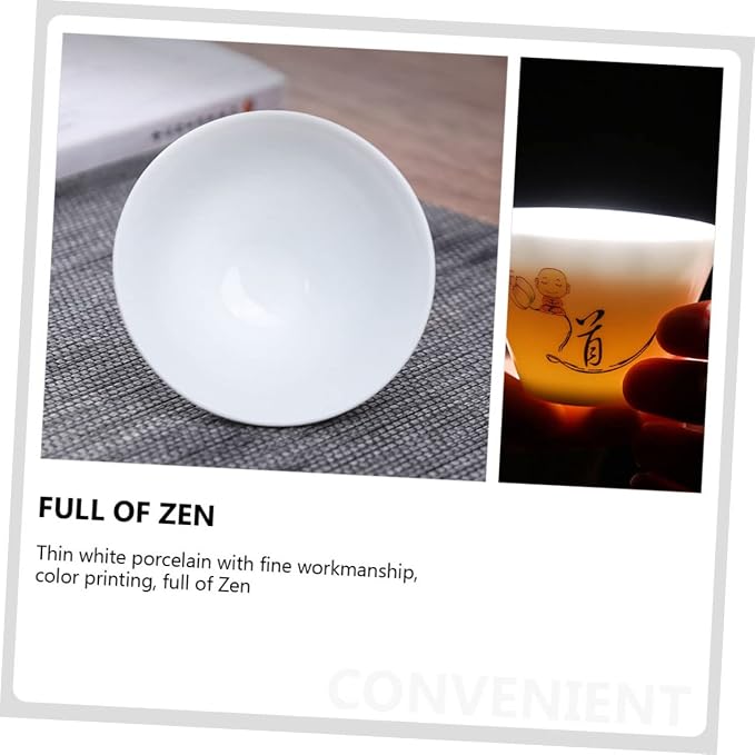 2Pcs Ceramic Tea Cups Retro Style Porcelain Teaware Delicate Handleless Kung Fu - Image 8