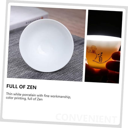 2Pcs Ceramic Tea Cups Retro Style Porcelain Teaware Delicate Handleless Kung Fu - Image 8