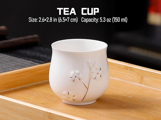 Japanese Tea Set, 6 Tea cups, 1 Tea Tray, Asian tea sets - Image 9