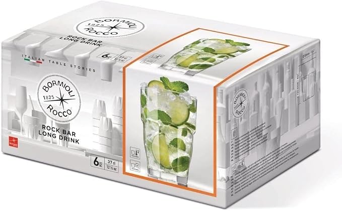 Bormioli Rocco Rock Bar Stackable Beverage, Spirits – 12.5oz Durable Tempered - Image 4