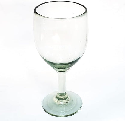 Clear 13 oz Wine Glasses (set of 6), Recycled Glass, Lead-free, Toxin-Free (13 oz Wine)