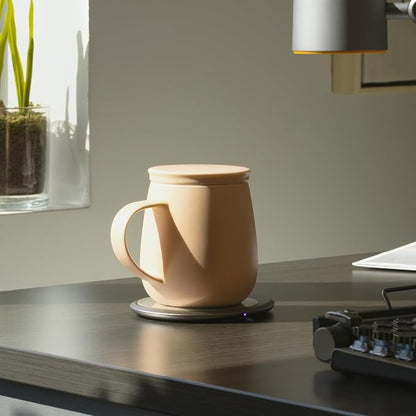 Ui 3 Self-Heating Mug Set – Rosy Apricot | 12 fl oz / 355 mL Ceramic Coffee & - Image 4