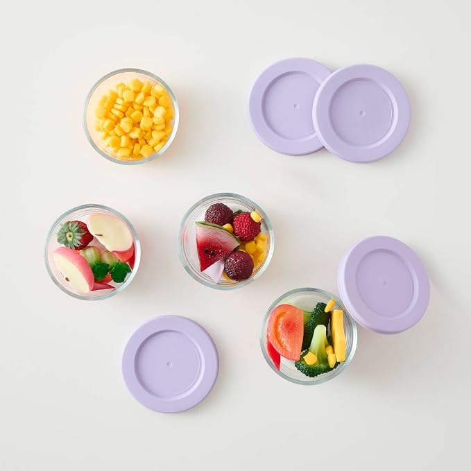 8-Piece Glass Food Storage Containers Set | 1-Cup, Leakproof | Microwave - Image 4