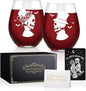 Perfectinsoy Skull Wine Glass 2 Piece by Perfectinsoy