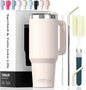 40 oz Tumbler with Handle, Tumbler with Lid and Straw, Double Wall Insulated by Watersy