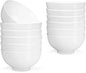 Foraineam 12 Pack 5 Inch Porcelain Bowls 14 Ounce White Round Bowl Set by Foraineam