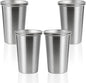 8 Pack 16oz Stainless Steel Pint Cup,Healthy Unbreakable and Stackable,Metal Drinking Glasses