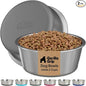 GORILLA GRIP Dog Bowls, Food Grade 304 Stainless Steel, Holds 2 Cups Each Food by Unknown